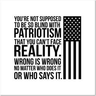 Patriotism vs Reality Posters and Art